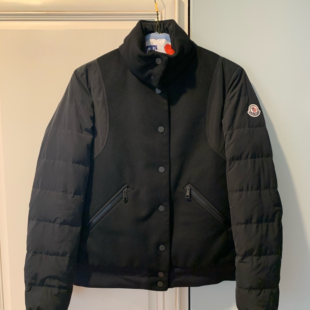 Moncler Down Bomber Jacket. Kalgan Lamb Fur. Sz 2.
